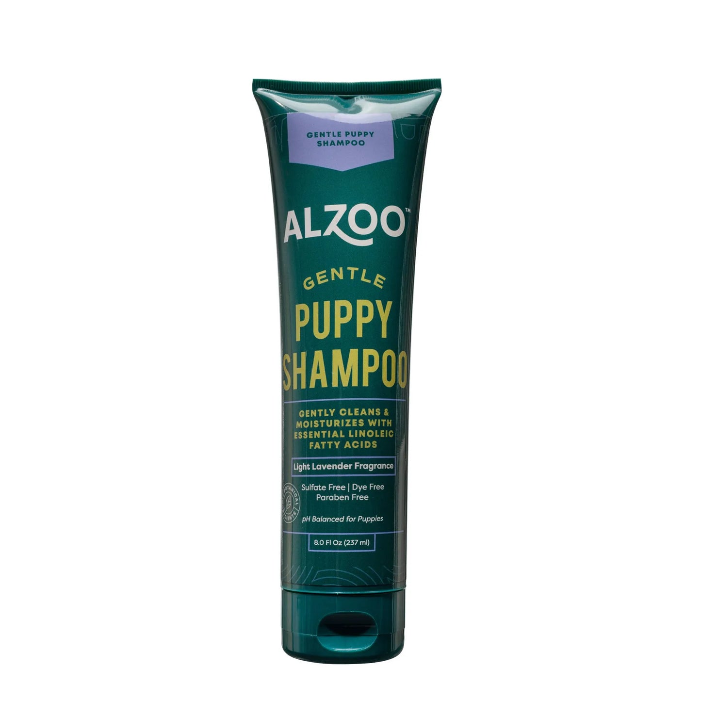 Alzoo Gentle Puppy Shampoo tube on a white background