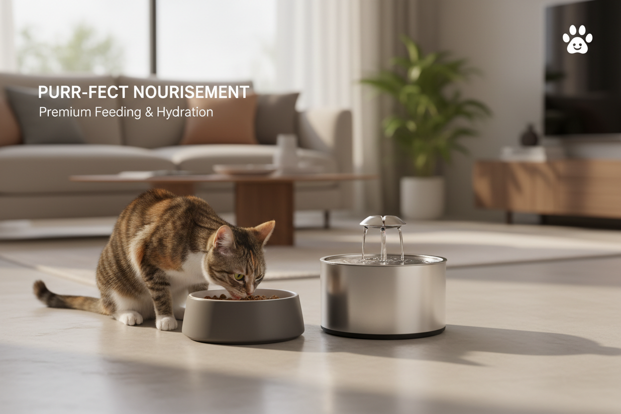 Cat Feeding & Water