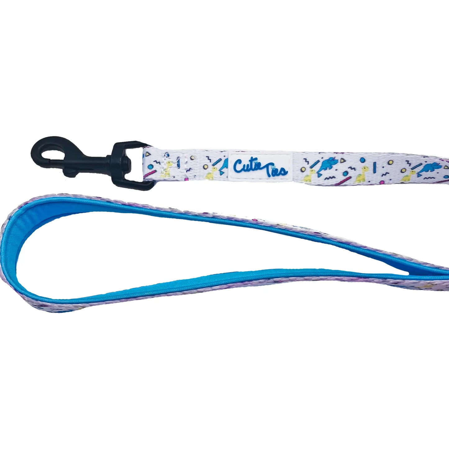 Cutie Ties Fun Design Dog Leash – Animal pattern on white background – Stylish novelty dog leash – Rosie's Pet Paradise
