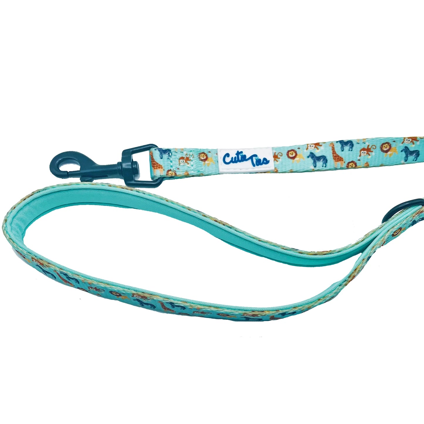 Cutie Ties Fun Design Dog Leash – Animal pattern on white background – Stylish novelty dog leash – Rosie's Pet Paradise
