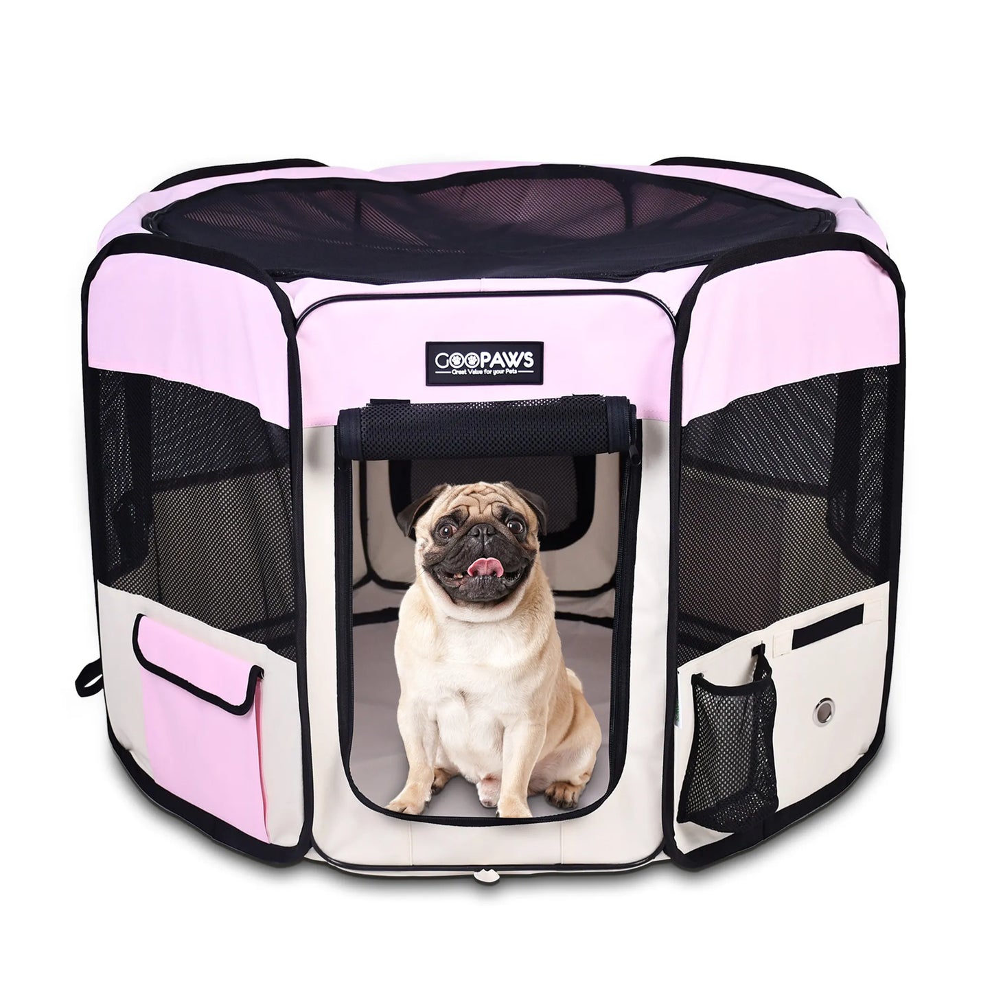 Portable dog playpen for indoor and outdoor use  36X36X24 INCH 45X45X24 INCH 61X61X30 INCH
