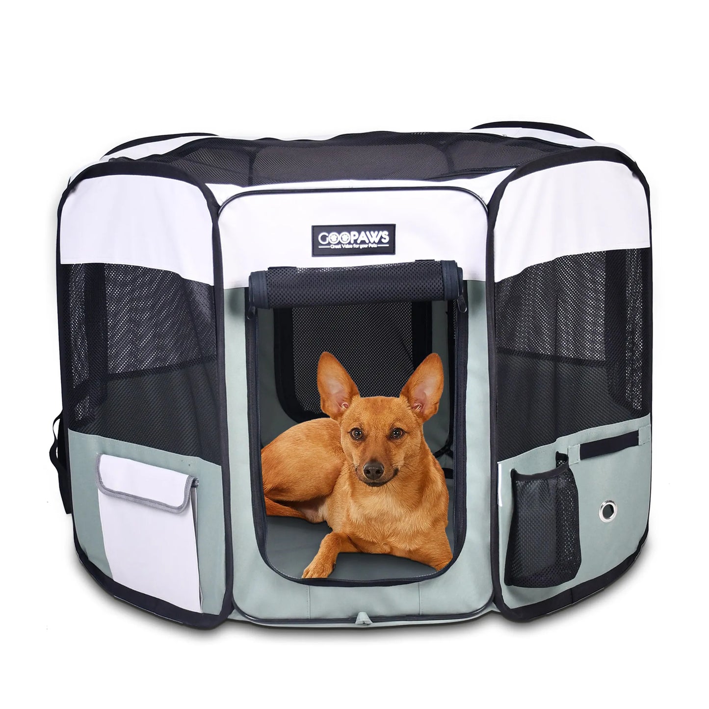 Portable dog playpen for indoor and outdoor use  36X36X24 INCH 45X45X24 INCH 61X61X30 INCH