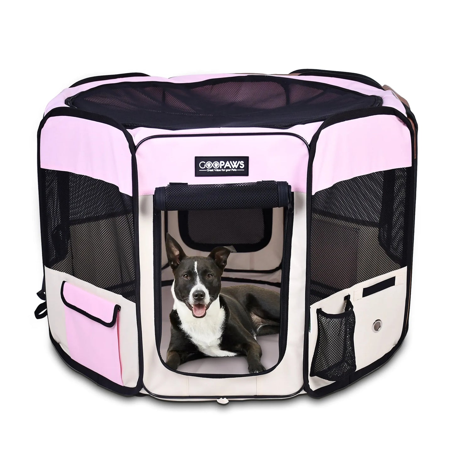 Portable dog playpen for indoor and outdoor use  36X36X24 INCH 45X45X24 INCH 61X61X30 INCH