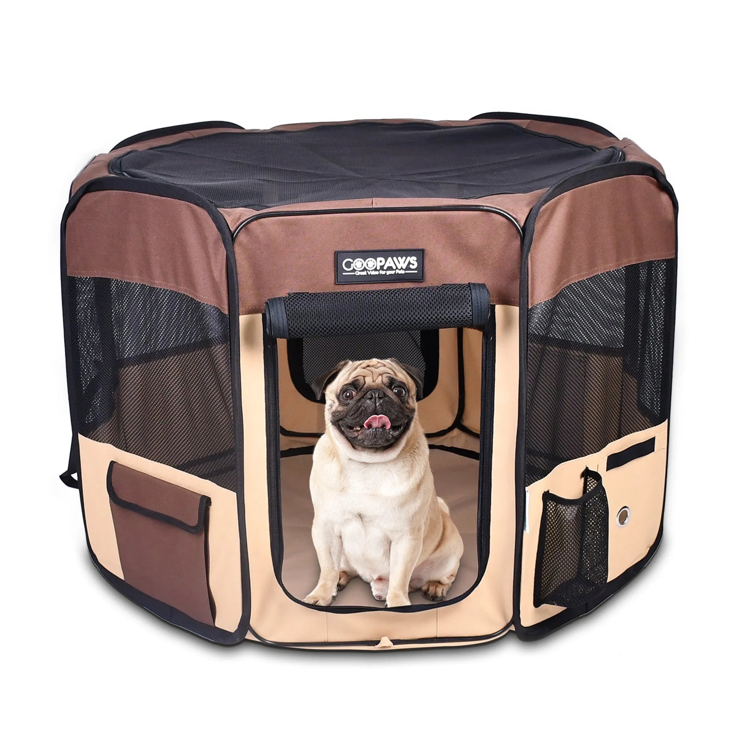 Portable dog playpen for indoor and outdoor use  36X36X24 INCH 45X45X24 INCH 61X61X30 INCH