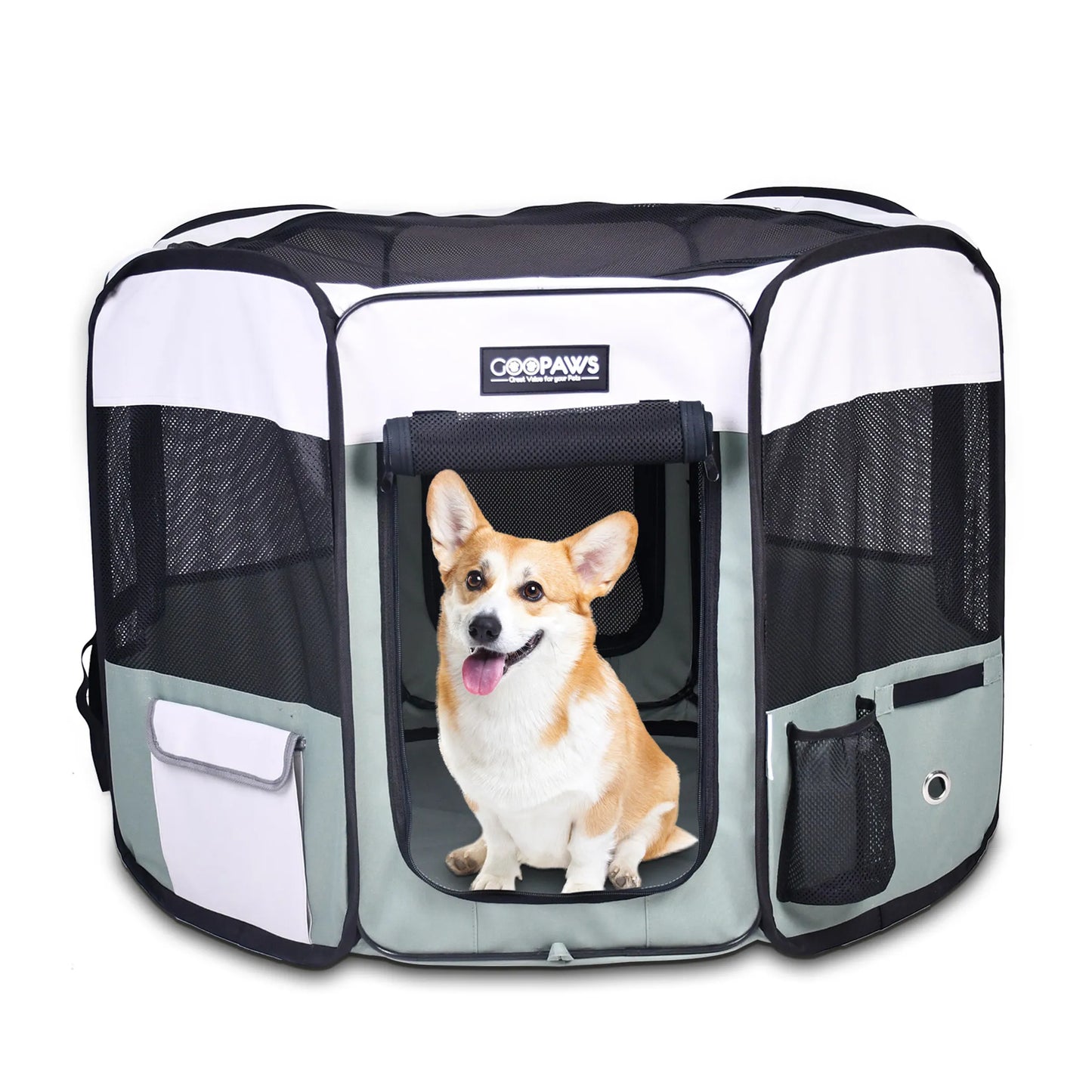 Portable dog playpen for indoor and outdoor use  36X36X24 INCH 45X45X24 INCH 61X61X30 INCH