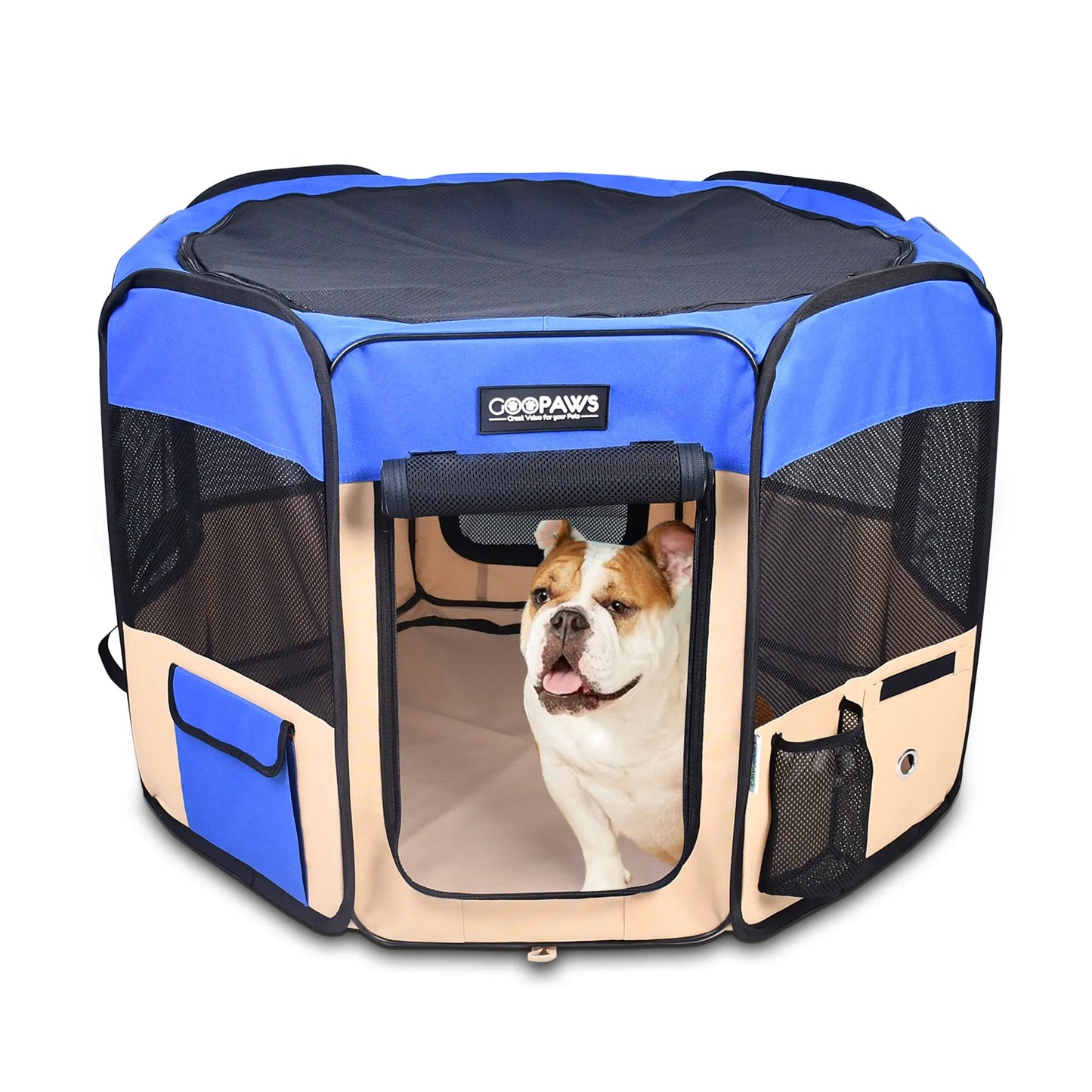 Portable dog playpen for indoor and outdoor use  36X36X24 INCH 45X45X24 INCH 61X61X30 INCH