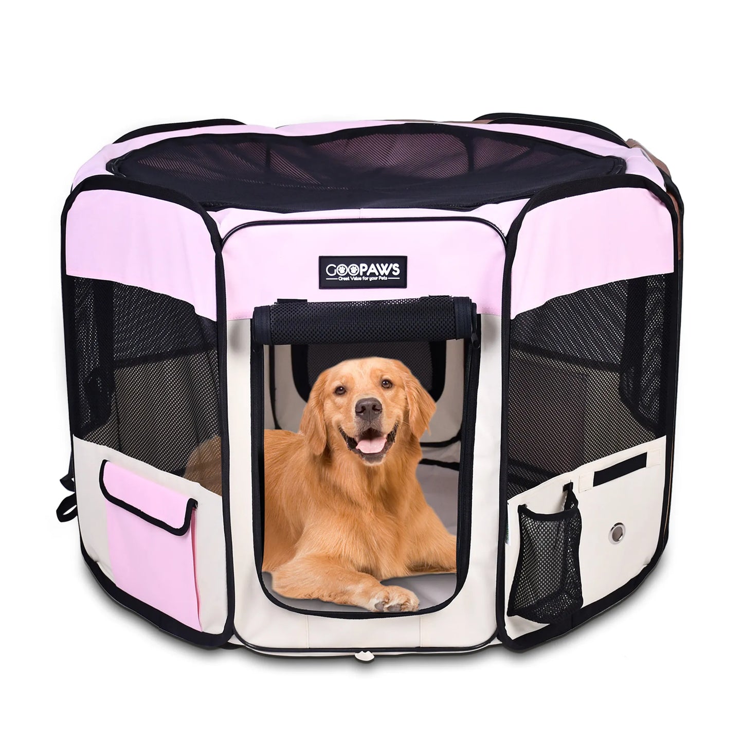 Portable dog playpen for indoor and outdoor use  36X36X24 INCH 45X45X24 INCH 61X61X30 INCH