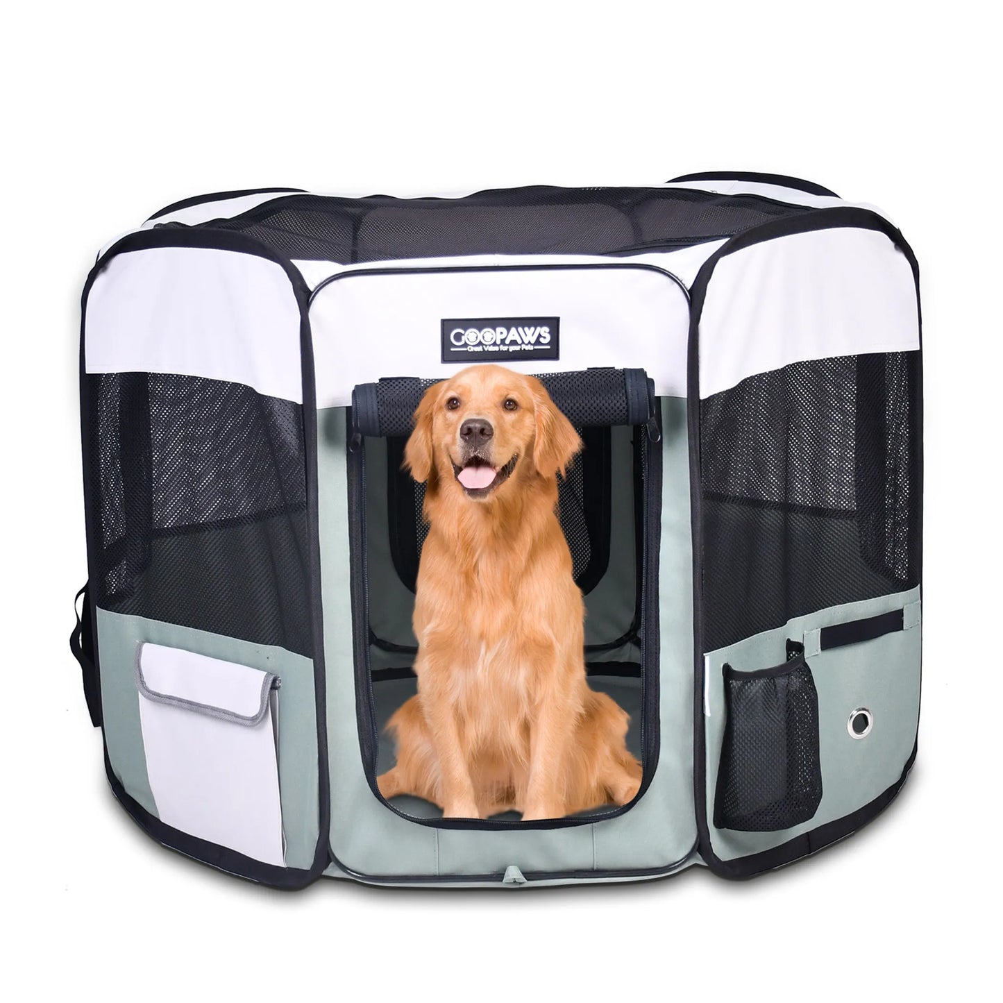 Portable dog playpen for indoor and outdoor use  36X36X24 INCH 45X45X24 INCH 61X61X30 INCH