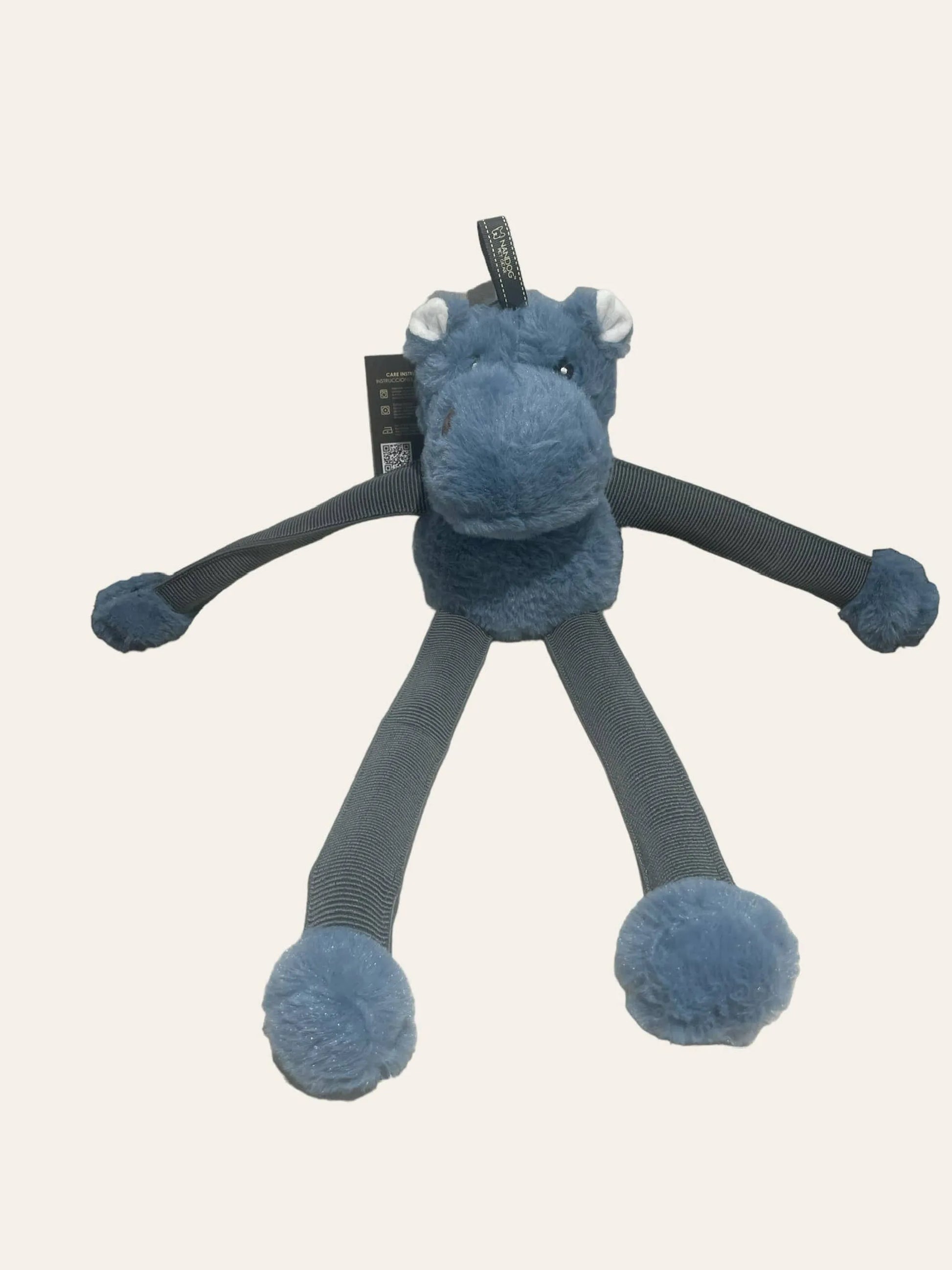 NANDOG My BFF Hipo Blue Bungee Dog Toy