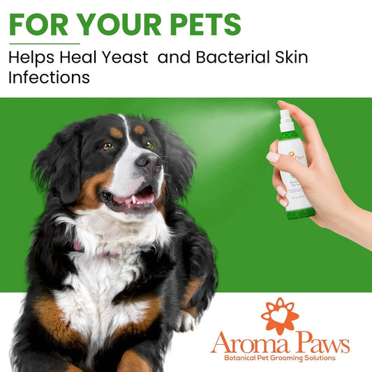 4.5 oz Dog Coat Spray Rosemary Tea Tree – Freshness and tangle-free coat spray bottle – Dog grooming spray – Rosie's Pet Paradise