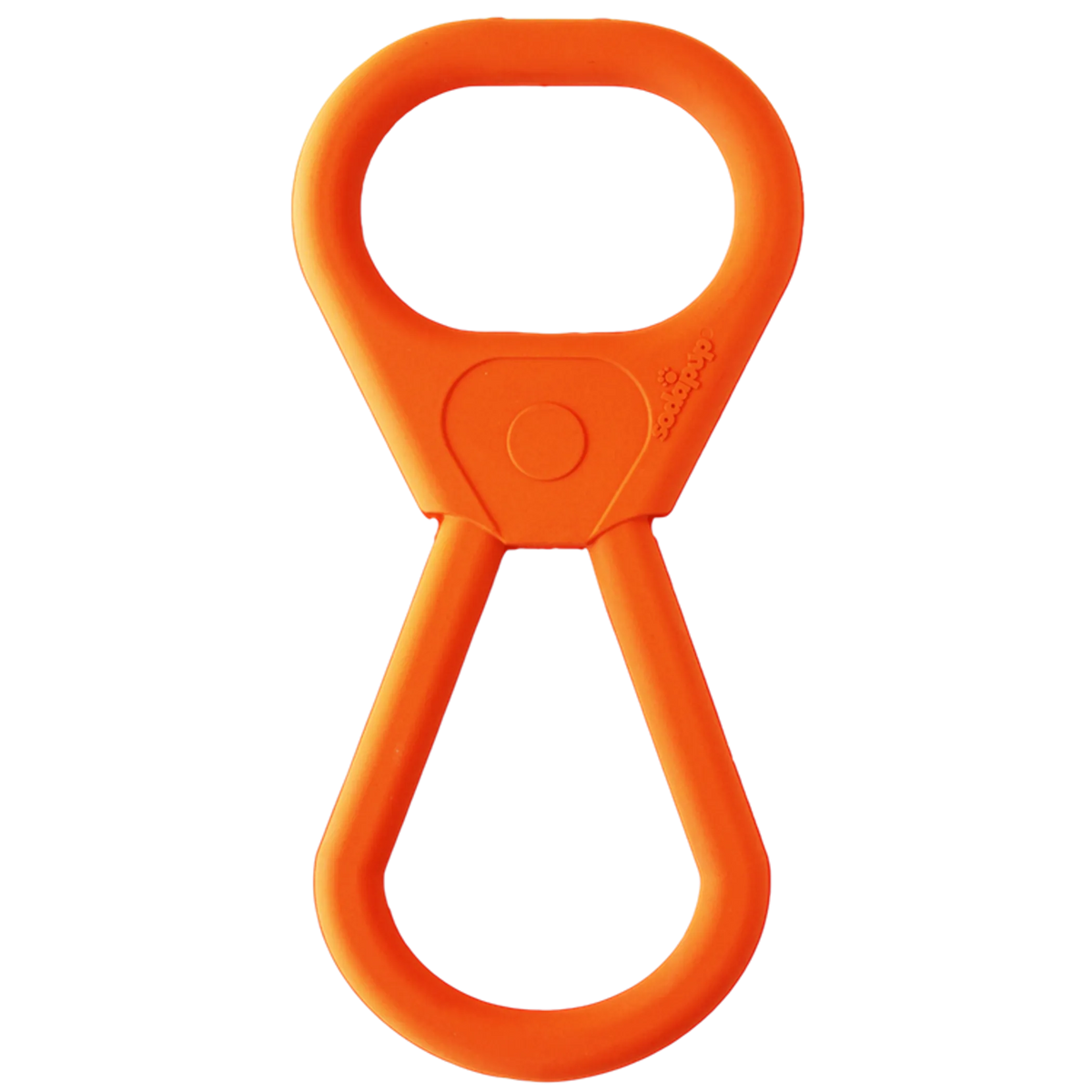 Orange plastic clip on a white background