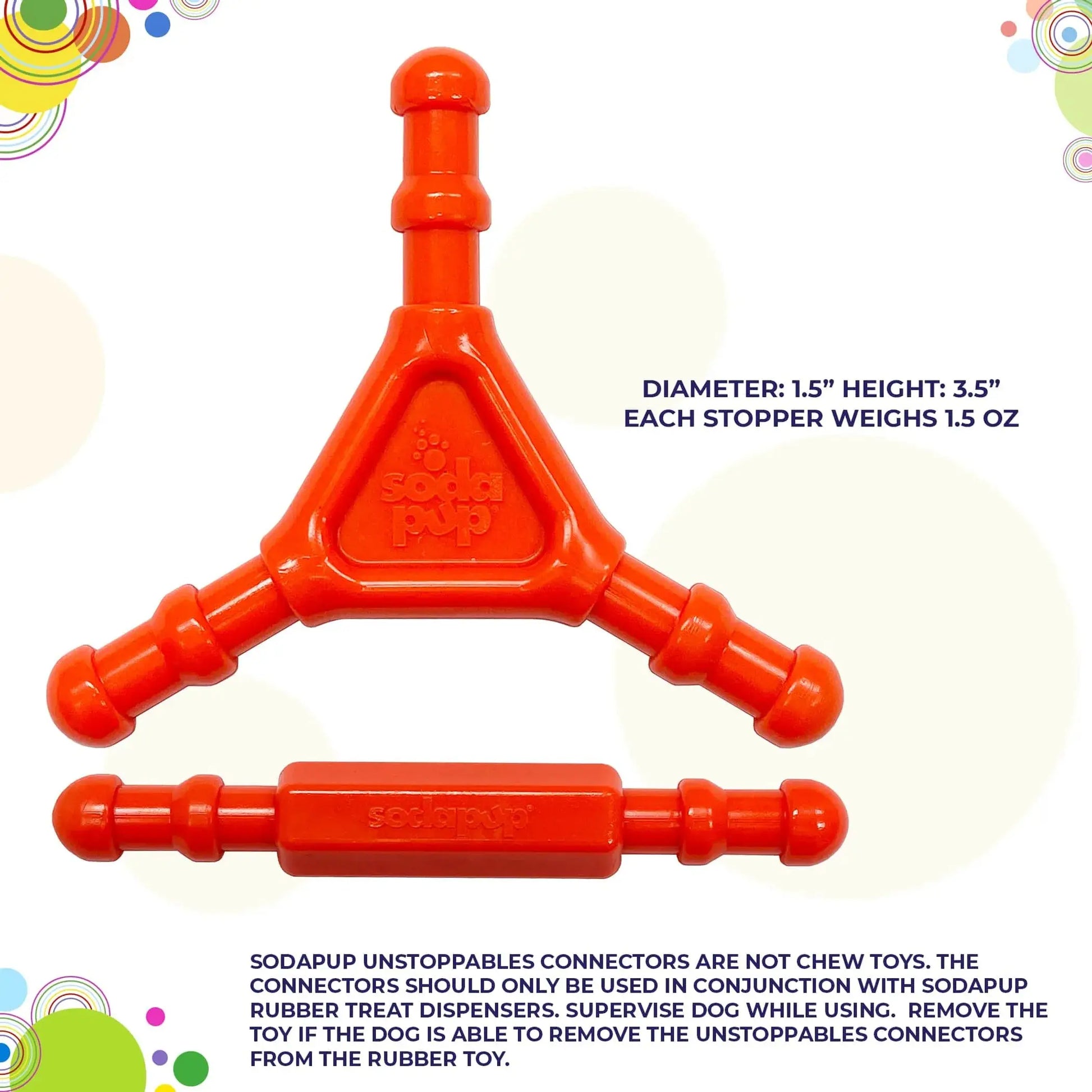 SodaPup Unstoppables Connectors dog treat dispenser toy