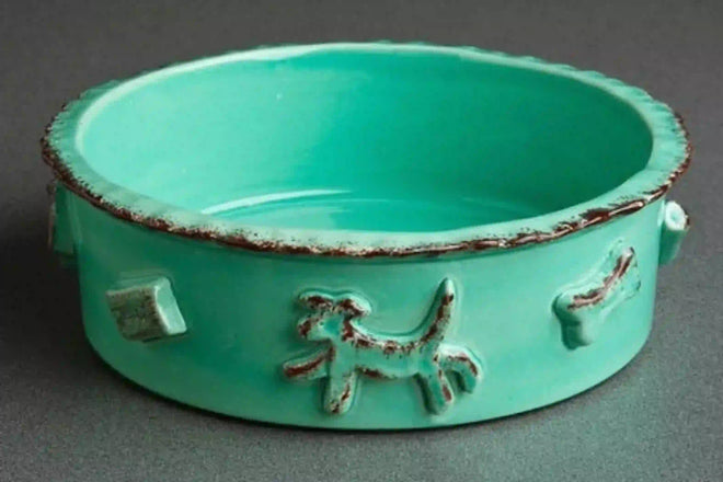 Carmel Ceramic Dog Food/Water Bowl