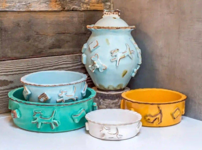 Carmel Ceramic Dog Food/Water Bowl