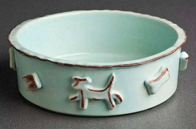 Carmel Ceramic Dog Food/Water Bowl