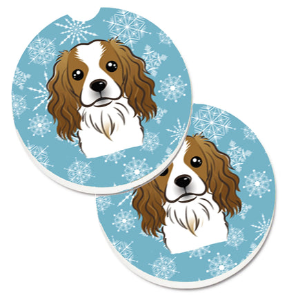 Dog Themed Holiday Christmas Cup Holder Car Coasters (Set of 2) - Color: Christmas | Size: 2.5 X 2.5 | Pack Of: 1 set