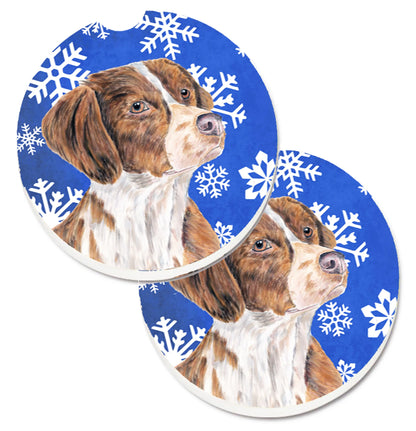 Dog Themed Holiday Christmas Cup Holder Car Coasters (Set of 2) - Color: Christmas | Size: 2.5 X 2.5 | Pack Of: 1 set