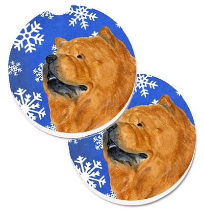 Dog Themed Holiday Christmas Cup Holder Car Coasters (Set of 2) - Color: Christmas | Size: 2.5 X 2.5 | Pack Of: 1 set