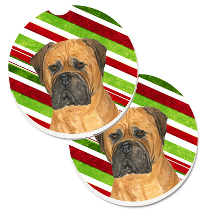 Dog Themed Holiday Christmas Cup Holder Car Coasters (Set of 2) - Color: Christmas | Size: 2.5 X 2.5 | Pack Of: 1 set