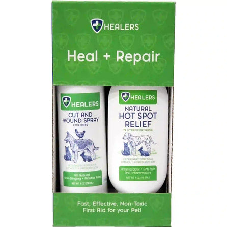 Healers Heal & Repair Kit  treat your pet to pain relief when you shop pet first aid from Healers Pet-care. Kit includes both a wound spray.