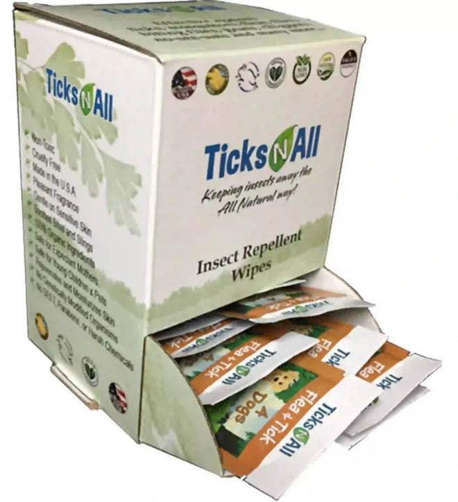 Protect your pup the natural way with All Natural Flea and Tick Wipes 4-Dogs (10 count.)s, made with a special blend of 14 all-natural essential oils. 