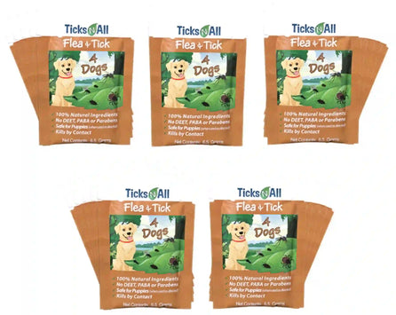 Protect your pup the natural way with All Natural Flea and Tick Wipes 4-Dogs (10 count.)s, made with a special blend of 14 all-natural essential oils. 