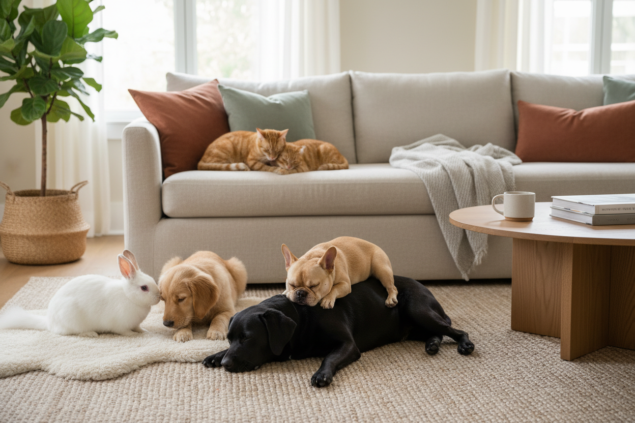 Pets together no birds