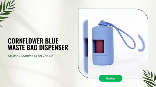 Cornflower Blue Waste Bag Dispenser by@Outfy